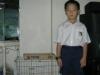 Aaron in school uniform.